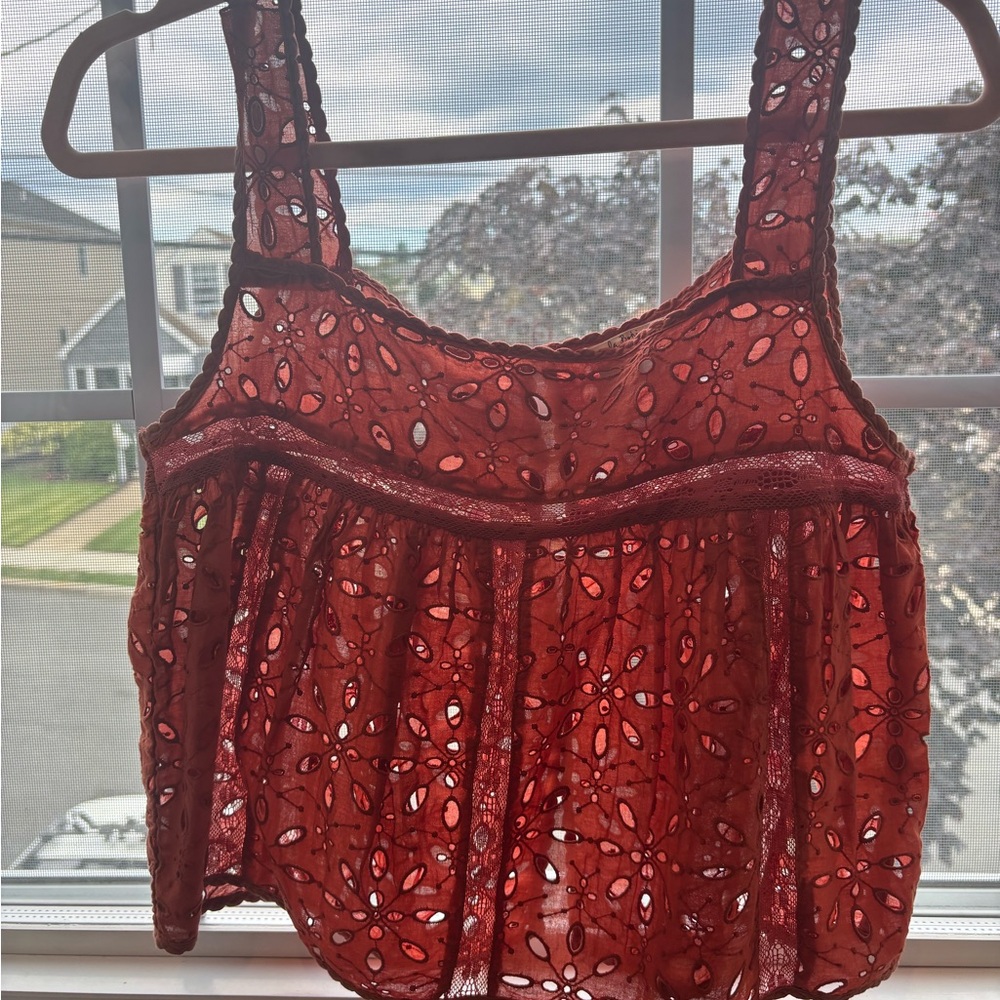 Wilfred Rust Eyelet Tank Top - Picture 5 of 5